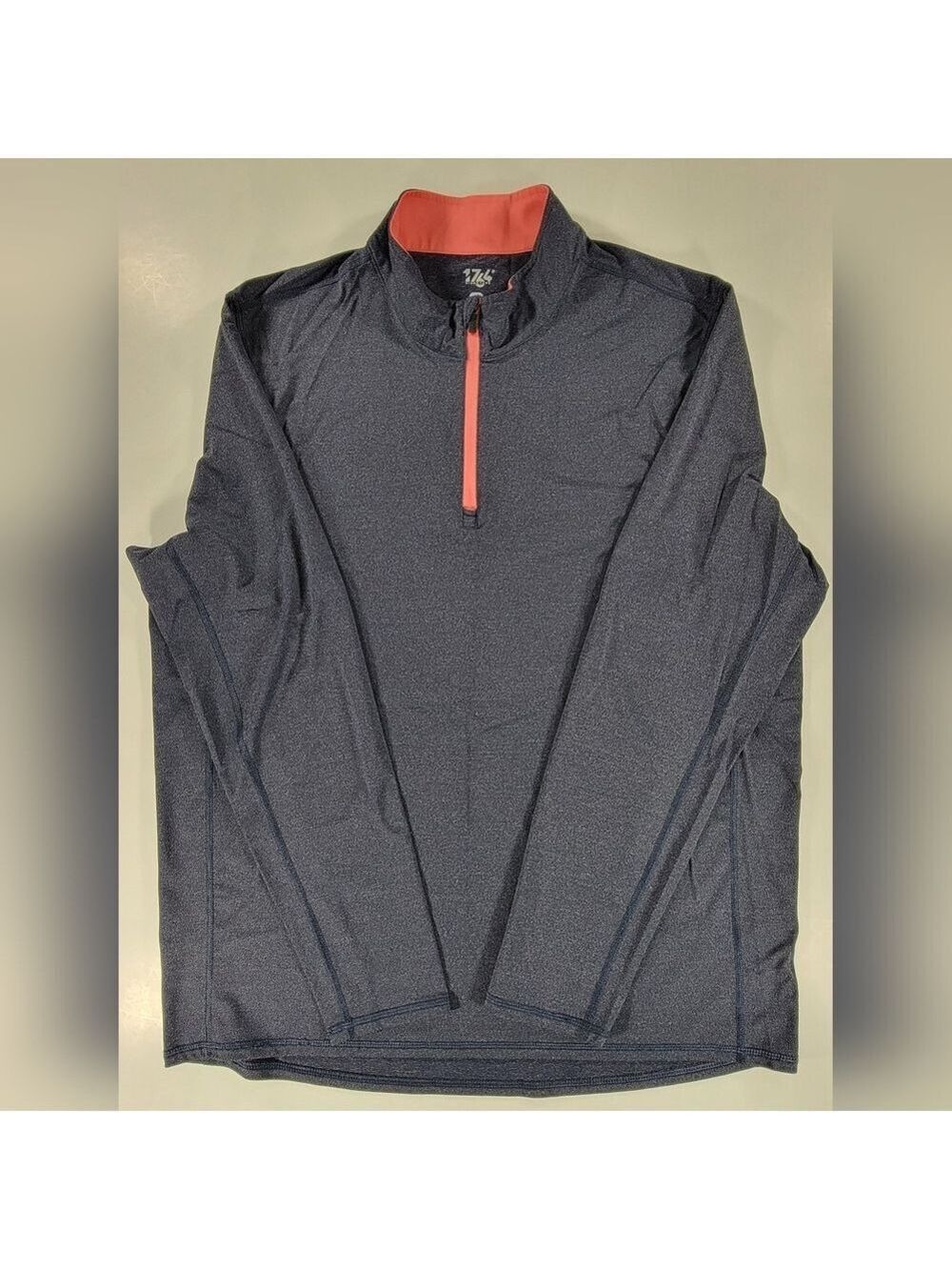 1764 Golf Mens Large 1/4 Zip Long Sleeve Activewear Stretch Pullover Blue Noah